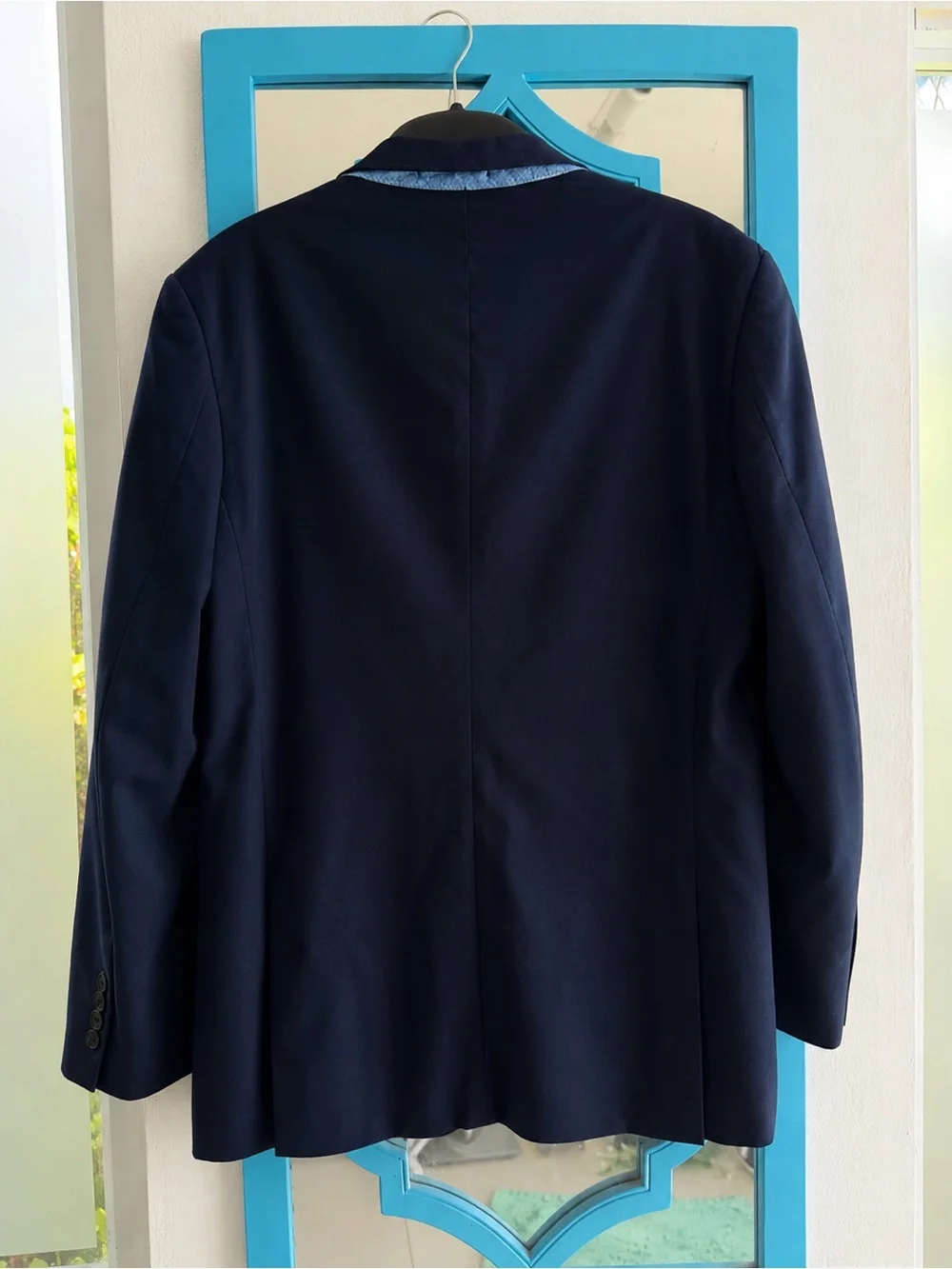 Men’s Navy Sport Coat Blazer Approx 42R Business Casual Tailored
